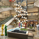 Axyaa Magnolia LED Chandelier for Duplex Living Room, Elegant Villa Pendant Light