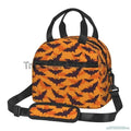 Axyaa Halloween Bats Insulated Lunch Bag with Adjustable Strap