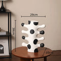 Axyaa Polka Dots Ceramic Vase: Chic Desk Decor for Flowers and Plants