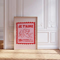 Axyaa Romantic Canvas Print: Pink & Red Valentine's Day Wall Art Poster