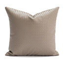 Woven Leather Cushion Cover - Brown Headboard Pillowcase by Axyaa