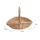 Axyaa Willow Rattan Picnic Hamper Storage Basket - Handmade, Wear-resistant & Portable