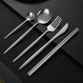 Axyaa Stainless Steel Cutlery Set - Coffee Spoon Dinnerware Fork Knife Kitchen Flatware