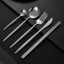 Axyaa Stainless Steel Cutlery Set - Coffee Spoon Dinnerware Fork Knife Kitchen Flatware