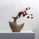 Axyaa Geometric Radians Ceramic Vase for Floral Arrangements