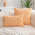Embroidered Wool Maple Leaf Pillowcase by Axyaa - Halloween & Thanksgiving Orange Cushion Cover