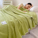 Axyaa Soft Waxy Stroking Cats Blanket - Four Seasons Air Conditioning Waffle Blanket