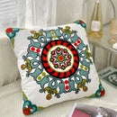 Axyaa Ethnic Floral Embroidered Pillowcase - Cotton Throw Cushion Cover