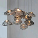 Axyaa Glass LED Pendant Light: Modern Cloud Design Hanging Lamp for Dining Room