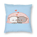 Axyaa Bedroom Living Room Couple Cute Cat Fishing Goma Federa Decor Set