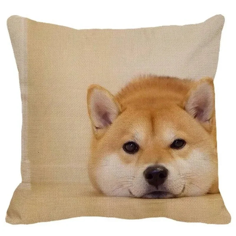 Shiba Inu Dog Cushion Cover by Axyaa: 45*45cm Square Pillowcase