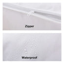 Axyaa White Wardrobe Quilt Blanket Organizer Waterproof Bag Zipper Storage