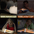 Axyaa Book Light: LED Clip-on Reading Light for Books in Bed, 3 Brightness Levels