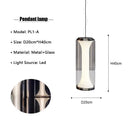 Axyaa Modern Glass LED Floor Lamp Living Room Bedroom Lighting Fixtures