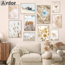 Axyaa Chrysanthemum Butterfly Canvas Print - Nordic Beach Wall Art Poster