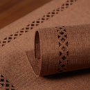 Axyaa Burlap Geometric Placemats: Rustic Heat Resistant Farmhouse Table Mats