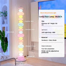 Axyaa Rainbow Macaron Candy Glass Floor Lamp LED