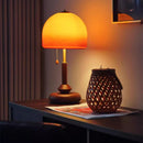 Axyaa Glass Desk Lamp, Retro American Style, Bedroom Headboard Decor, Creative Gift