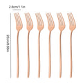 Axyaa 6Pcs Dinner Fork Set Stainless Steel Silverware Cutlery Mirror Flatware