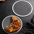 Axyaa Seamless Aluminum Pizza Baking Screen Tray - Round Non-Stick Mold