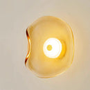 Axyaa Curved Yellow Glass Wall Lamp for Cozy Home Lighting