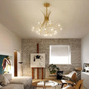 Axyaa Crystal LED Chandelier: Modern Luxury Pendant Lamp for Home Decor