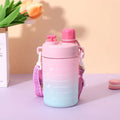 Axyaa Gradient Portable Straw Water Bottle for Women & Girls, 600ml Capacity