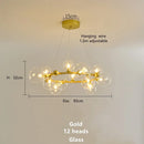 Axyaa Magic Beans Glass Ball LED Ceiling Chandelier – Modern Home Decor Lighting