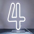 Axyaa LED Neon Digital Numbers Light Sign - 15-inch High, USB Powered