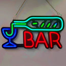 Axyaa Neon Beer Bar Sign for Man Cave Decor - Ultra Brightness Club Light
