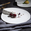 Axyaa Steak Dinner Plate - High Value Ceramic Plate for Hotel & Western Restaurant