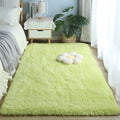 Axyaa Plush Khaki Faux Lambswool Rug | Thick Fluffy Anti-Slip Carpet for Home Decor