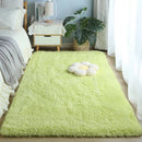 Axyaa Plush Khaki Faux Lambswool Rug | Thick Fluffy Anti-Slip Carpet for Home Decor