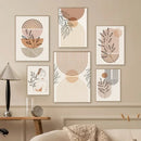 Bohemian Leaf Canvas Poster for Modern Living Room Decor - Axyaa
