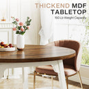 Axyaa 47-Inch Round Farmhouse Dining Table for 4-6 People