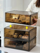 Axyaa Acrylic Makeup Organizer for Cosmetics and Brushes