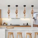 Axyaa Retro Tropical Hemp Rope E27 Pendant Light for Home and Hospitality Lighting