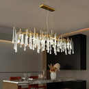Axyaa Copper Crystal Branch Chandelier for Dining, Living Room, Kitchen.
