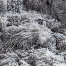 Axyaa Cozy Lamb Fleece Sofa Blanket in Creamy Solid Color