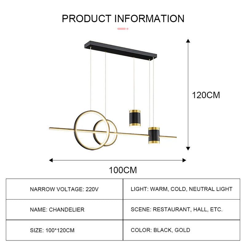 Axyaa Nordic LED Pendant Chandelier for Living Room Kitchen Home Lighting