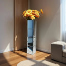 Axyaa Mirrored Silver Tall Floor Vase for Modern Home Decor