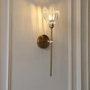 Axyaa Floral Glass Wall Sconce: LED Bedroom/Living Room Lamp