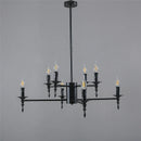 Axya Simple LED Candle Chandelier Iron Art Pendant Light for Living Room Kitchen.