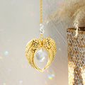 Axyaa Angel Wings Crystal Suncatcher Prism - Rainbow Maker Window Garden Car Decor