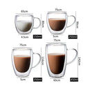 Axyaa Double Wall Glass Cup: Insulated, Handmade, Transparent Tea & Coffee Mug