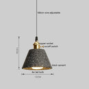 Axyaa Nordic Cement LED Pendant Light with Copper Socket, Adjustable Wire - 180cm