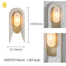 Axyaa Marble Wall Light: Luxury Frosted G9 Copper Gold Sconce for Bedroom & Hotel