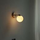 Axyaa Modern Nordic LED Wall Light White Ball Lampshade Bedside Applique Murale