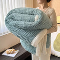 Axyaa Queen Size Wool-Like Throw Blanket for Winter Bedding