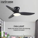 Axyaa Modern LED Ceiling Fan Light: Remote Control Dimmable, Strong Wind, Smart App Integration.